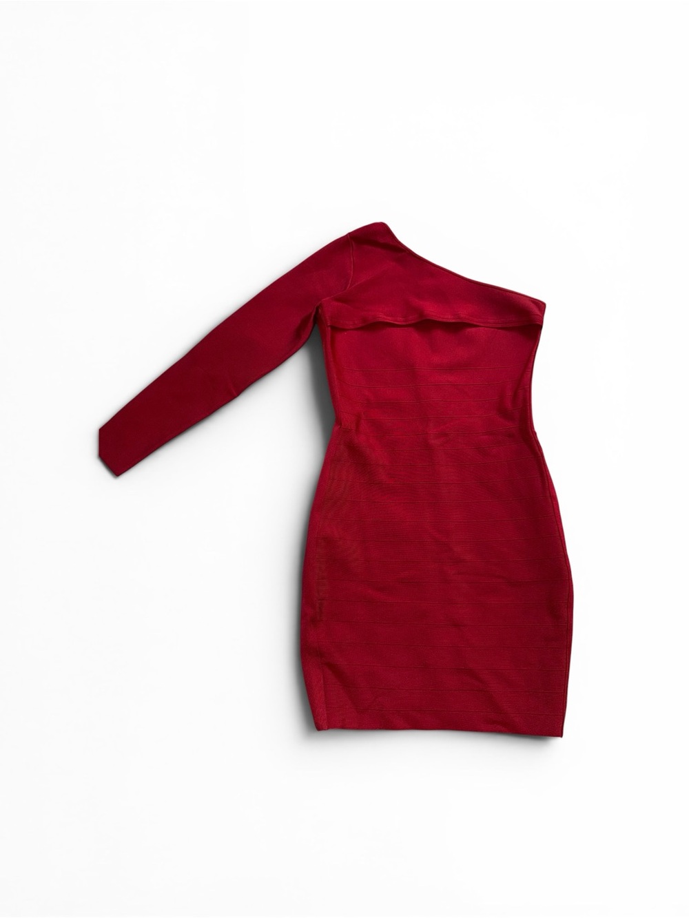 Guess by Marciano One-Shoulder Burgundy Bodycon Dress
